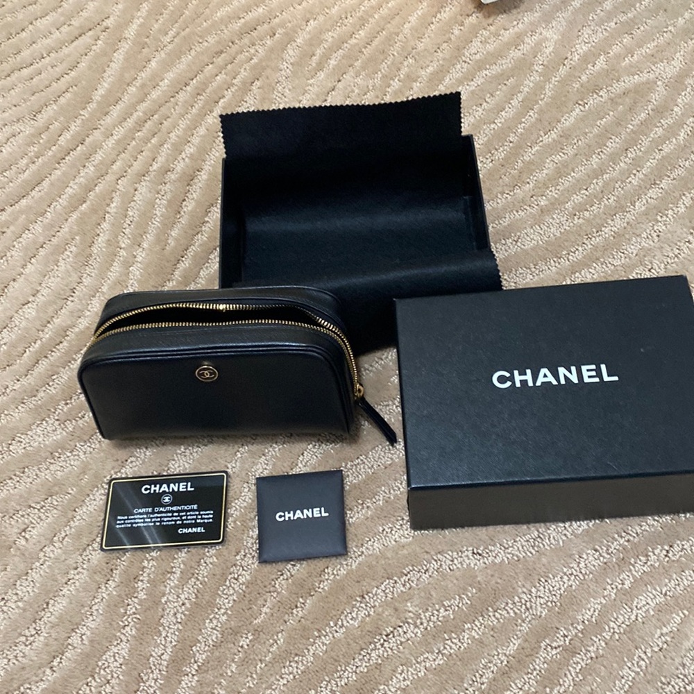 Authentic Chanel clutch or toiletry bag